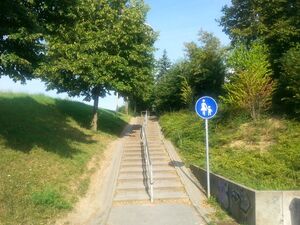 Der Treppenabgang zum Graßer Weg macht vielen Familien mit Kinderwägen schwer zu schaffen. Das soll sich ändern.