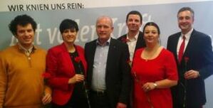 Dr. Thomas Burger, Marion Miedel, Matthias Vernim, Joachim Wolbergs, Katja Vogel und Juba Akili (v.r.n.l.).